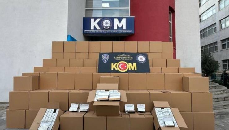 Adana’da ele geçirildi: Tam 3 milyon adet!