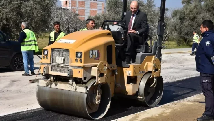 Belediye Başkanı Zencirci, Yol Çalışmalarına Katılarak İşçilere Destek Oldu