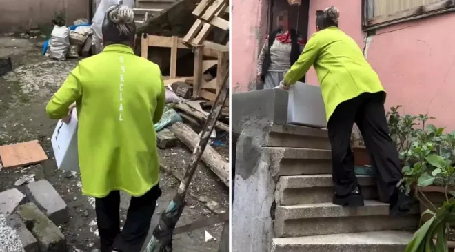 Göstere göstere yardım kolisi dağıtan ünlü isme reaksiyon yağıyor